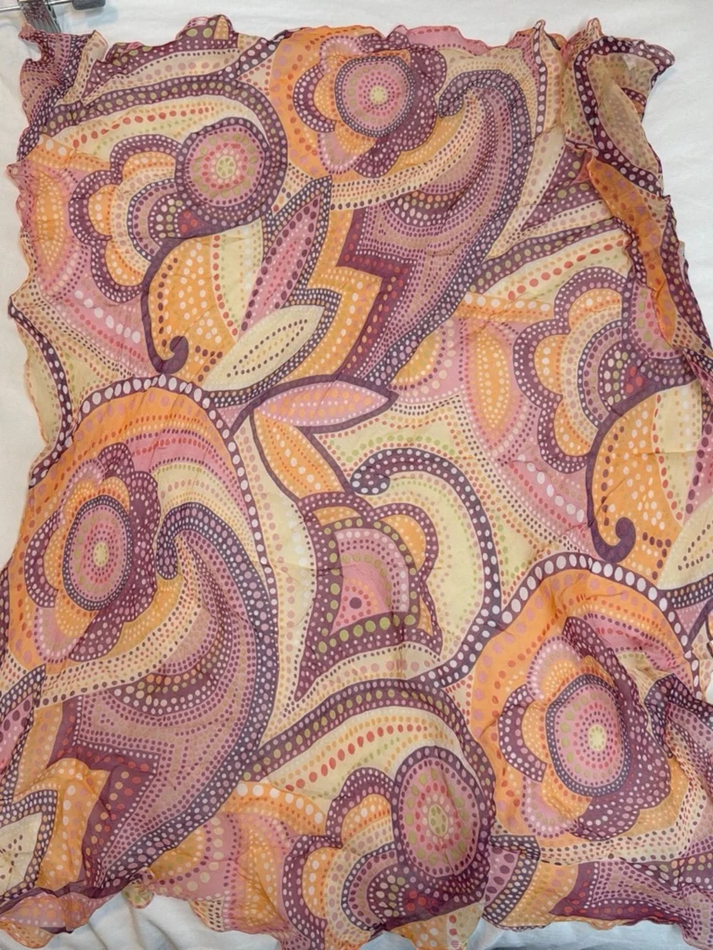 Coup de Chance 100% Silk Abstract Floral Scarf